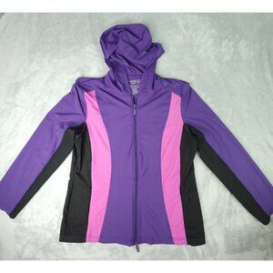 Soma Jacket Womens Medium Purple Full Zip Hooded Athletic Workout by Tranquility